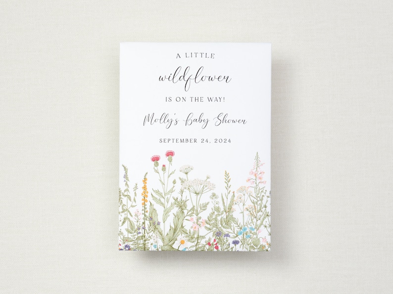Baby Shower Seed Packet Favor Personalized Baby Shower Favor Wildflower