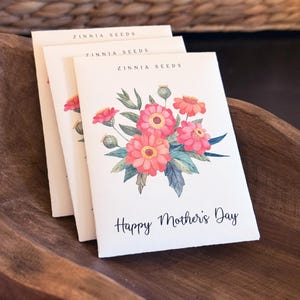 Mother&#39;s Day Zinnia Seed Packets: Custom Favor, Sealed With Seeds