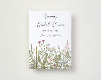 Personalized Wildflower Seed Packet Bridal Shower Favor | Bridal Shower Keepsake Favor | Floral Theme Shower | Bulk Shower Favor