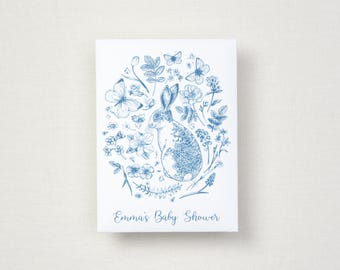 Baby Shower Seed Packet Favor: Woodland Rabbit, Wildflower Seeds