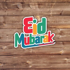 Eid Mubarak: Exklusiver 'Eid Mubarak' Sticker – digital & hochwertig druckbar!