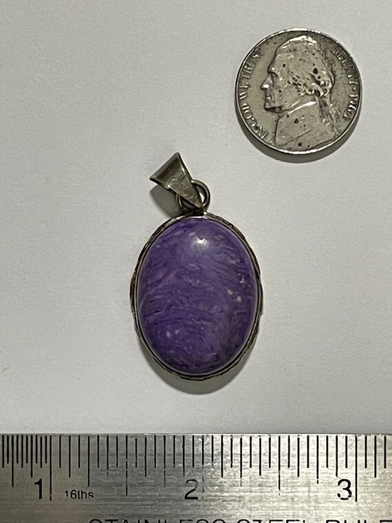 Southwest charoite 11gr pendant. Vintage, handmade - image 2