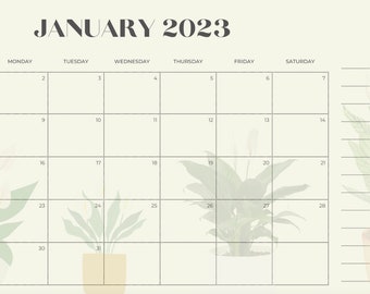 2023 Indoor Plant Calendar