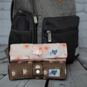 Cambiadores de pañales para bebés reutilizables, impermeables y portátiles de Grayly, perfectos para viajar, ecológicos, juego de 2 cambiadores de pañales