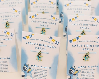 Bluey Birthday Party Guest Favor Bluey Gift Bluey Birthday Wish Bracelet Guest Favor For Birthday Party