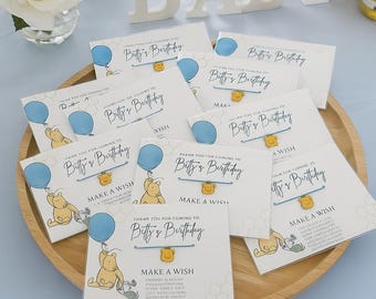 Classic Winnie the Pooh Baby Shower Wish Bracelet Favor Winnie the Pooh Guest Favor Baby Shower Winnie the Pooh Bracelet Baby Shower Favor