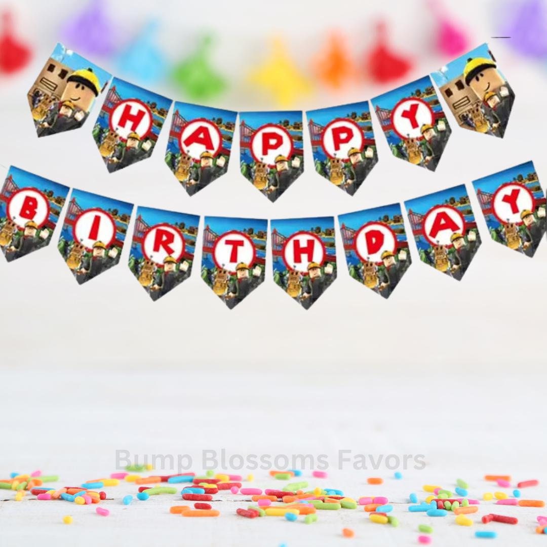 ROBLOX Happy Birthday Banner Gamer Birthday Banner Etsy Il 5p1m 