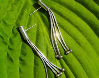 Kolczyki wiszące ze srebra próby 925