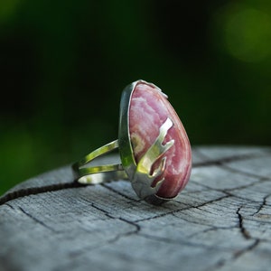 Sterling Silver Argentinian Rhodochrosite Ring