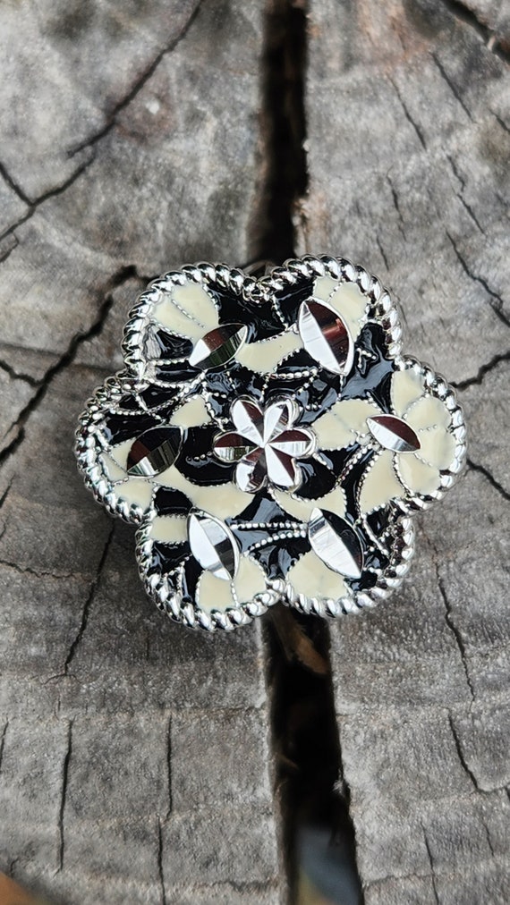 Enamel Sterling Silver Ring