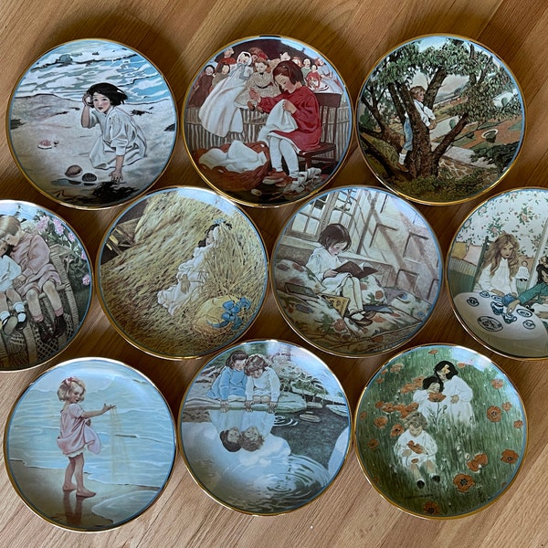 Vintage Garden of Verses Collectors Plates by Jessie Willcox Smith