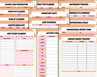 Homeschool Planner Printable: Weekly Lesson Plan Templates (PDF)