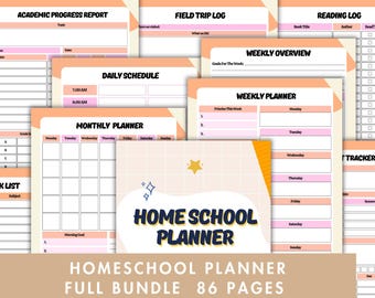 Afdrukbare thuisschoolplanner: lesplannen, curriculumtracker (pdf)