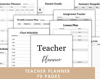 Teacher Planner | Lesson Plan Template | Printable Planner for Teachers