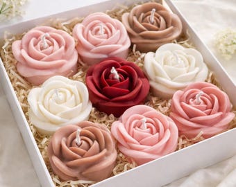 Bulk Rose Soy Candles: Handmade Wedding & Party Favors