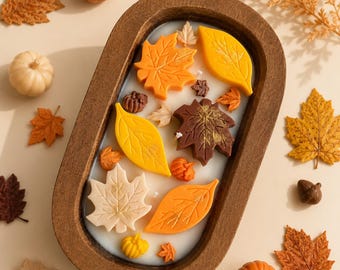 Autumn Leaves Dough Bowl Candle: 16oz Soy Wax, Pumpkin Spice