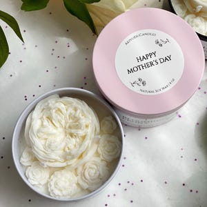 Happy Mother’s Day Blooming Peony - gift for her, candle for mom, birthday candle gift, Mother’s Day candle gift, gift for mom
