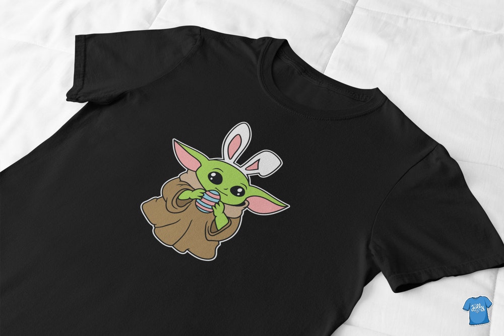 Cartoon For Easter Baby Yo.Da Holding Easter Egg With Bunny Rabbit Ears Happy Easter Spring Festive Disney Parks T Shirt Onlytee