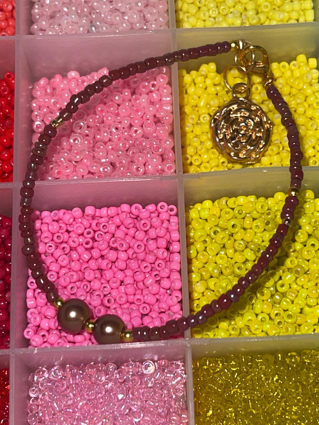 Brown Seed Bead Necklace Boho Seed Bead Bracelet Minimalist Etsy