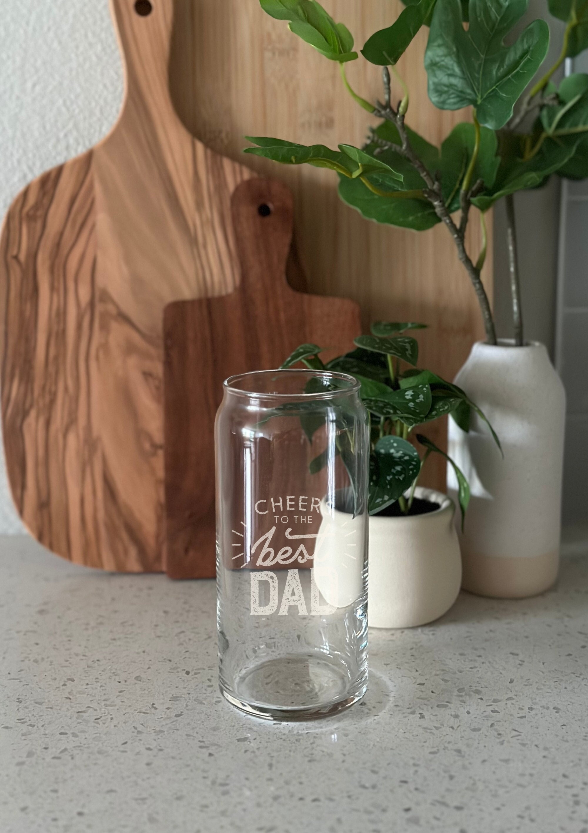 Best Dad Ever Custom Engraved Glass Gift for Dad Laser - Etsy Australia