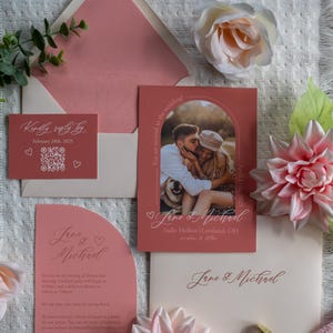 Romantic Script Wedding Invitation Suite: Semi-Custom Design
