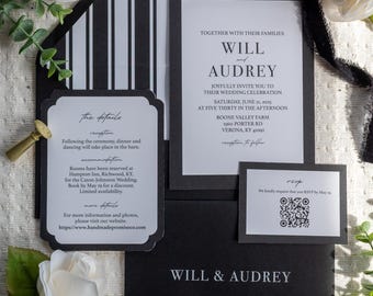 Modern Timeless Wedding Invitation Suite: Semi-Custom Design