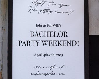 Semi-Custom Wedding Bachelor Invitations | The Verona Collection
