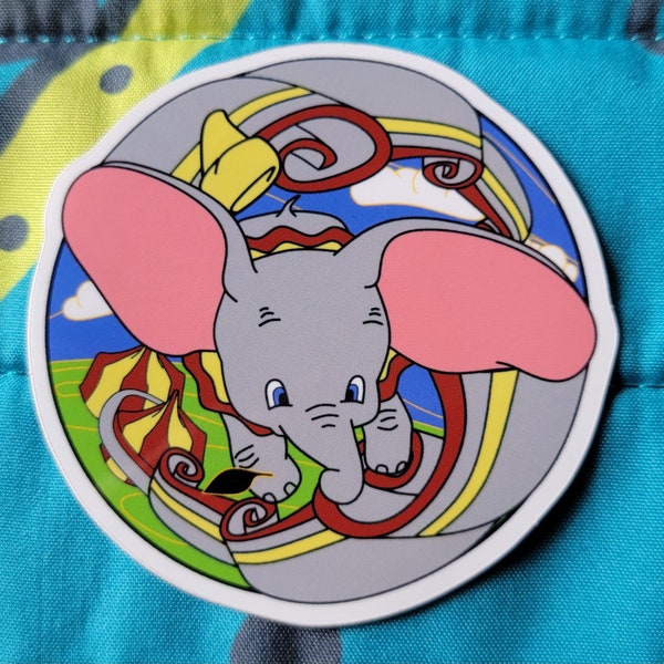 Flying Elephant Dumbo Themed Sticker