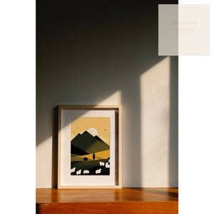 Lost Sheep Parable Painting - Biblical Art for Christian Home Decor and Wall Art