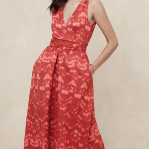 Banana Republic Voille Wrap-Waist Maxi Dress Size 4 NWT