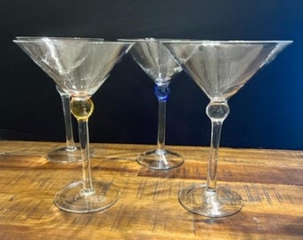 Circleware Bubble Long Stemmed Martini Glasses