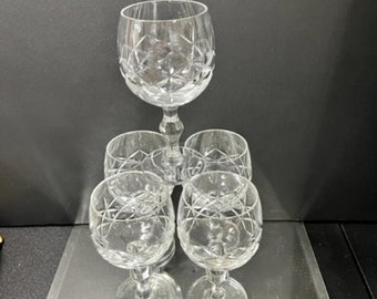 Verre à Vin En Cristal Rouge Style Bohème Vintage - Occasion En Très Bon état