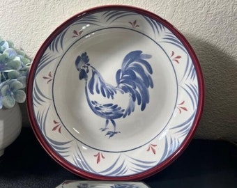 Williams Sonoma Country Rooster Pasta Serving Bowl