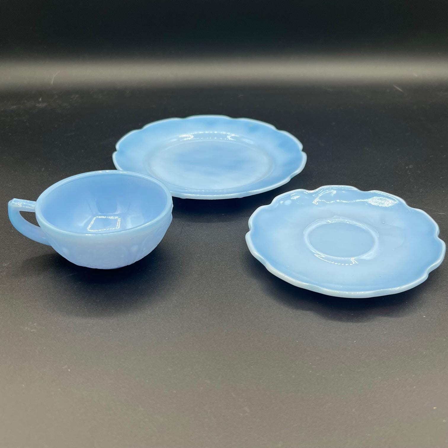 Jeannette Delphite Blue Cherry Blossom Childs Set - Etsy
