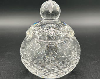 Vintage Crystal Trinket Dish with Lid