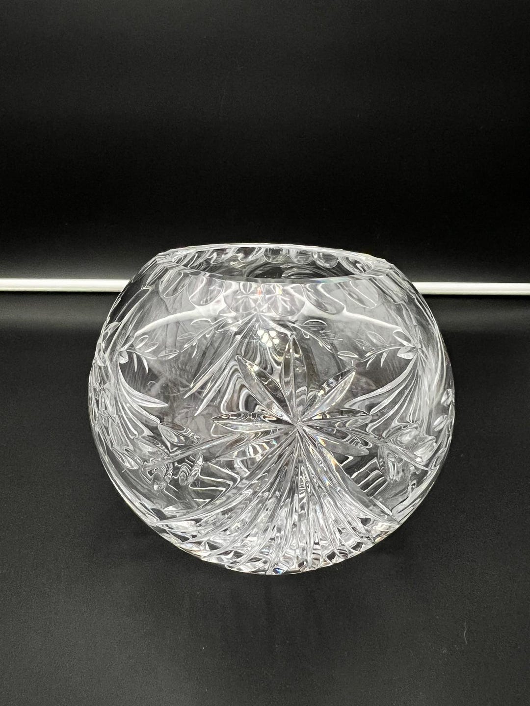 エレガント　クリスタル　ローズボール Vintage Crystal Rose Bowl - Etsy