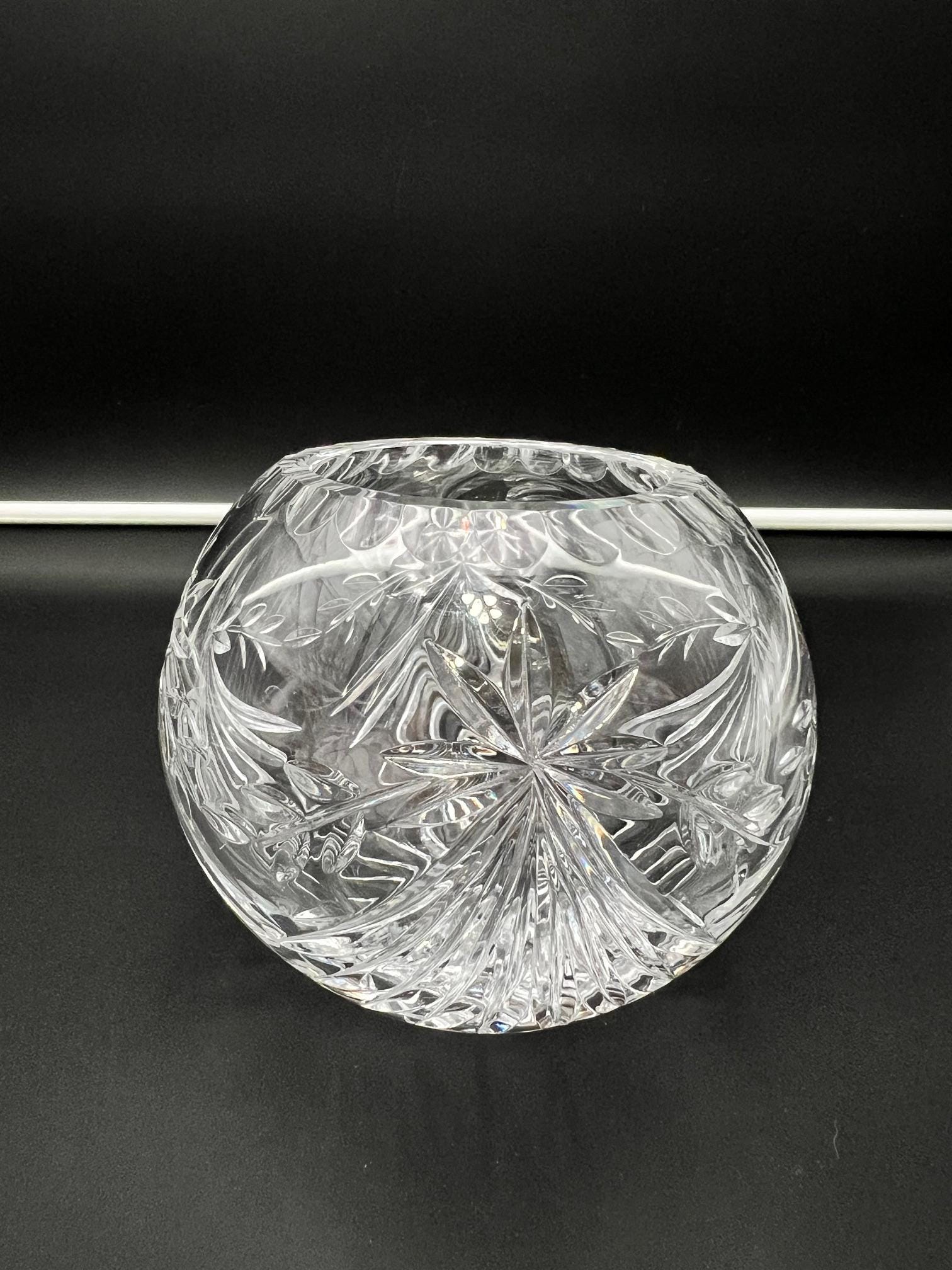 エレガント　クリスタル　ローズボール Vintage Crystal Rose Bowl - Etsy
