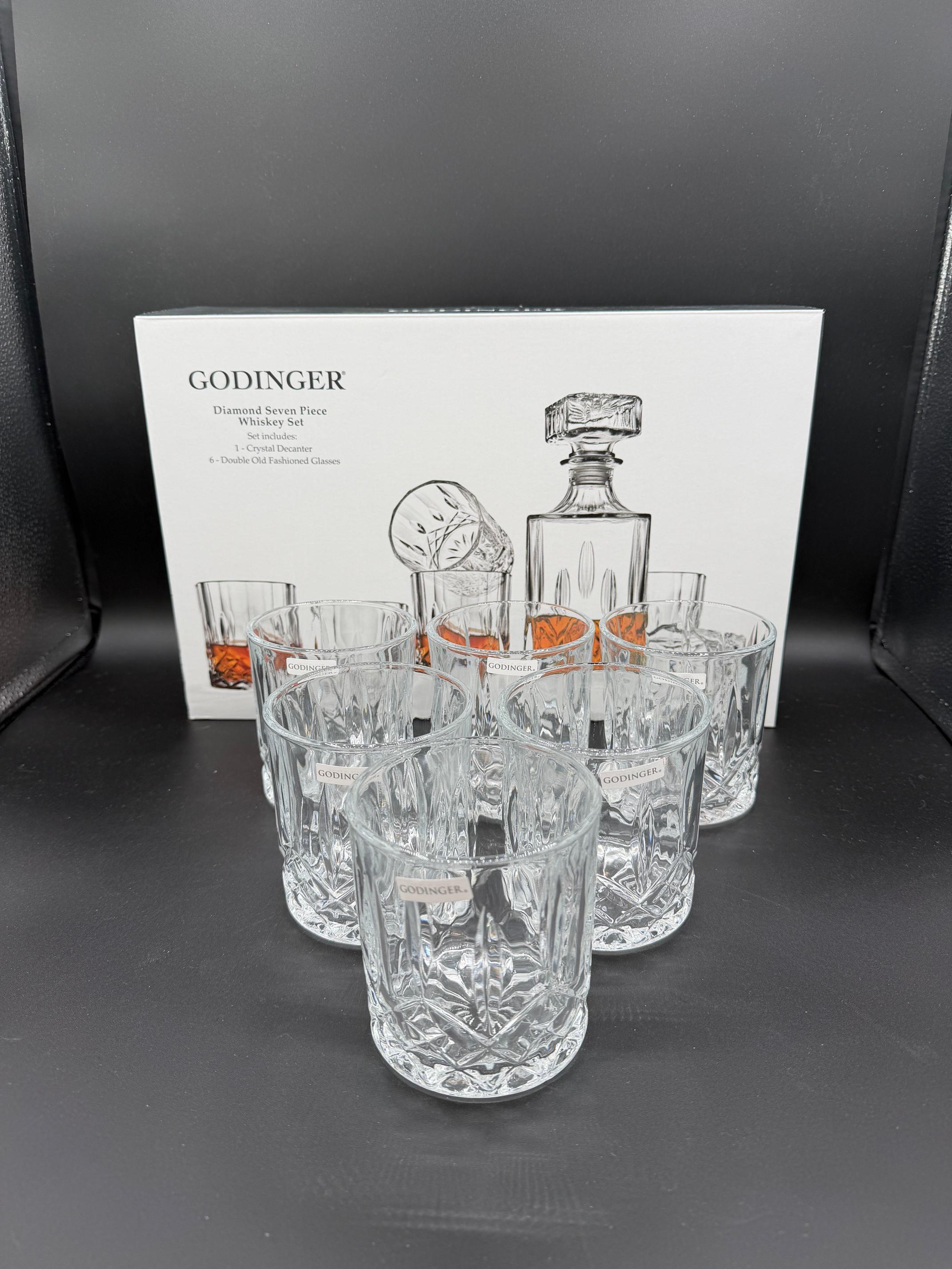 Godinger Diamond Seven Piece Whiskey Set - Etsy