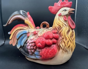 Duża kolorowa figurka koguta