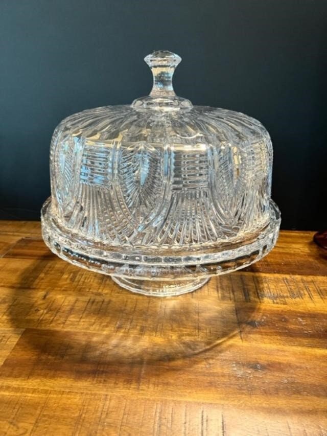 Shannon by Godinger 24 Lead Crystal Domed Cake Plate/punch Etsy