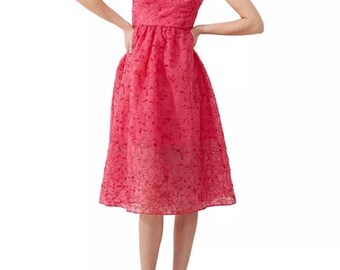 french connection embroidered lace dress French Connection Embroidered Lace Midi Dress