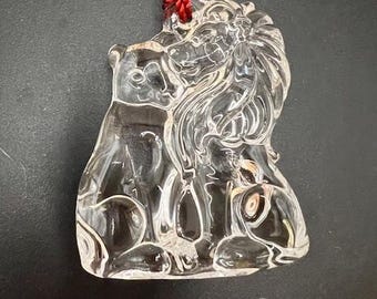 The Noah&#39;s Ark Series Lions Two by Two Ornament Marquis by Waterford