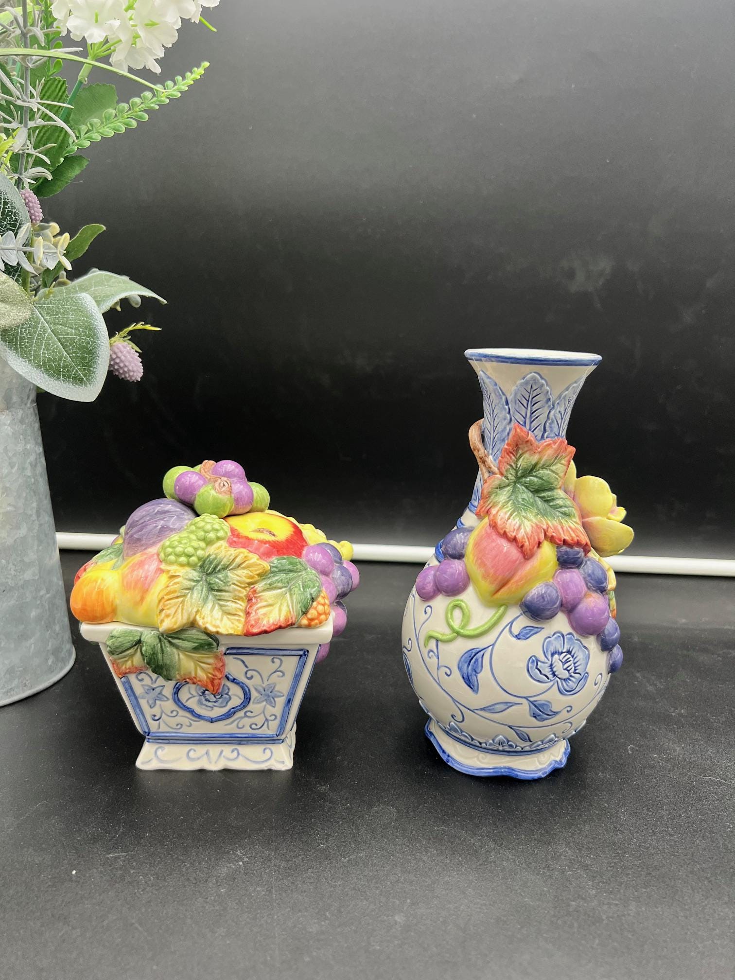 Fitz and Floyd Classic Ambrosia Posey Vase and Lidded Candle - Etsy