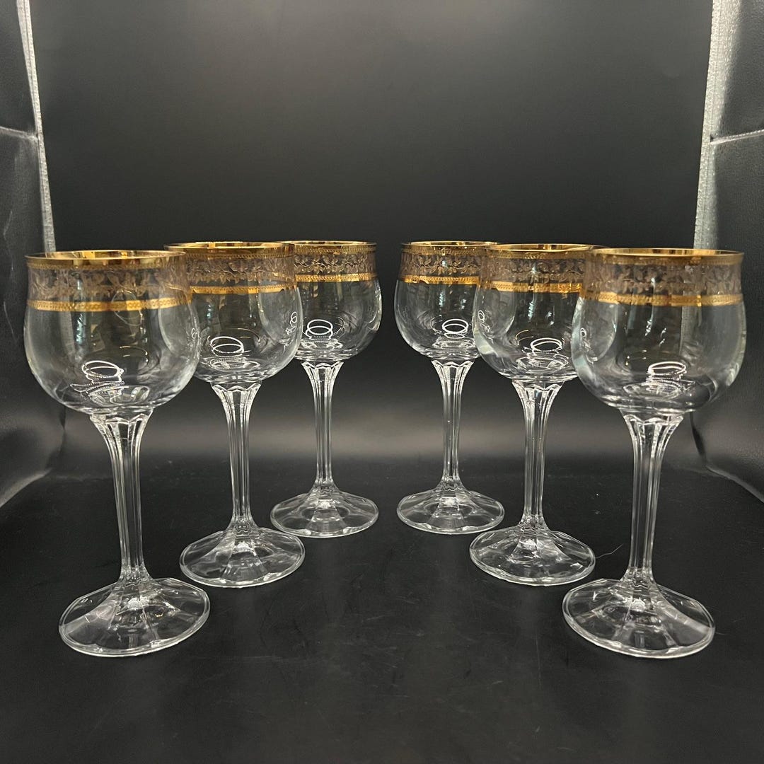 Bohemia Crystal Wine Glasses - Etsy