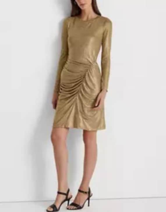 ralph lauren jersey sheath dress LAUREN RALPH LAUREN Rushed Front Sheath Jersey Dress, Size 6