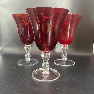 Home Essentials Ruby Red Water Goblets