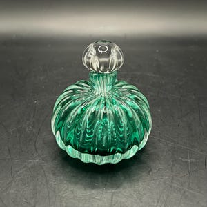 Vintage Green Glass Perfume Bottle