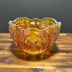 Imperial Glass Marigold Carnival Glass Bowl