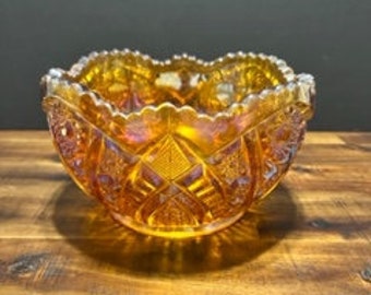 Imperial Glass Marigold Carnival Glass Bowl
