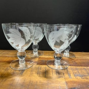 Vintage McBride Cameo Water Goblets